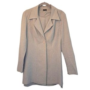 Splurge Two-Piece Gray Pinstriped Professional Set Dress Jacket Size 7